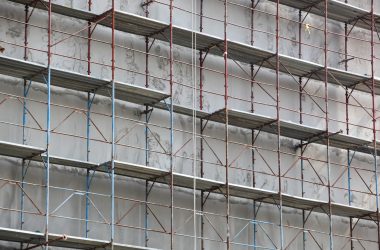 A beautiful shot of metal steel bars in the building