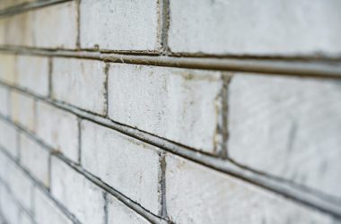 White old brick wall photo background, copy space